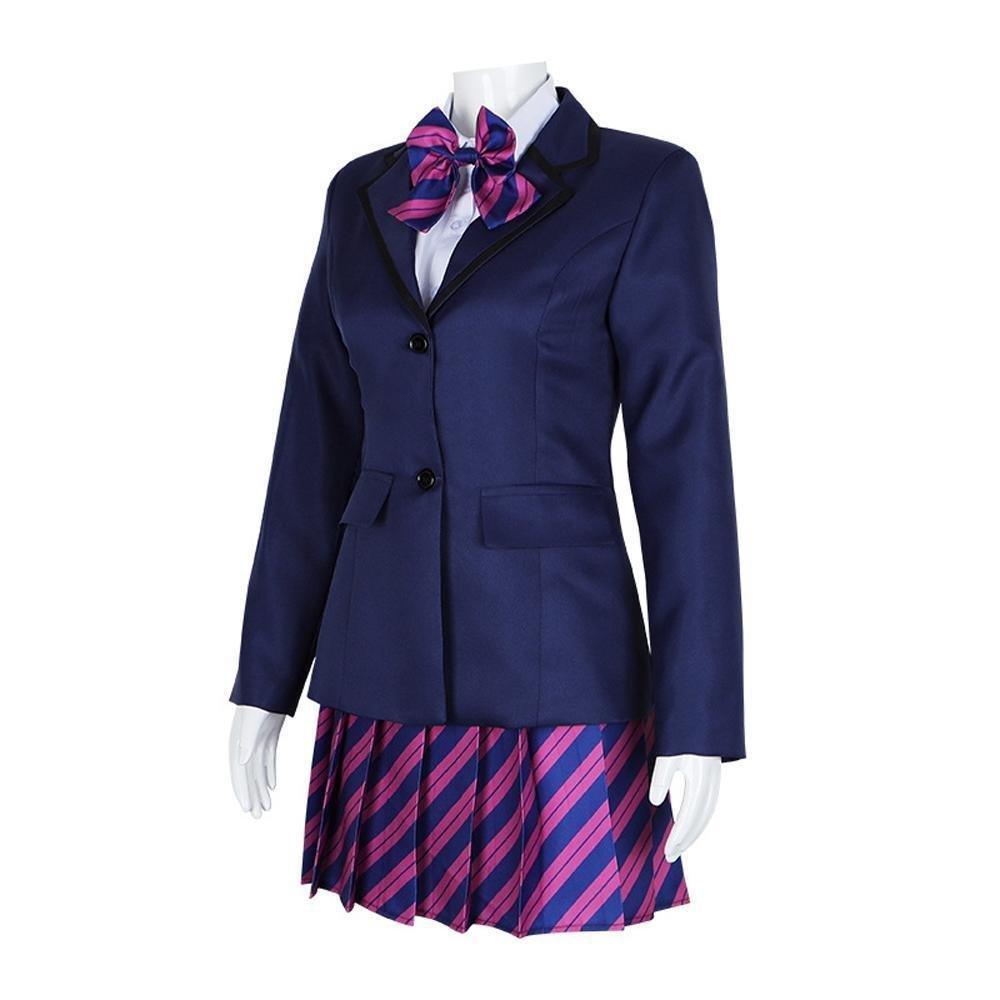 Can't Communicate Uniform Dress Cosplay Costume Skirt Outfit Anime Halloween Shirt Coat with Tie for Women - Pajamasbuy