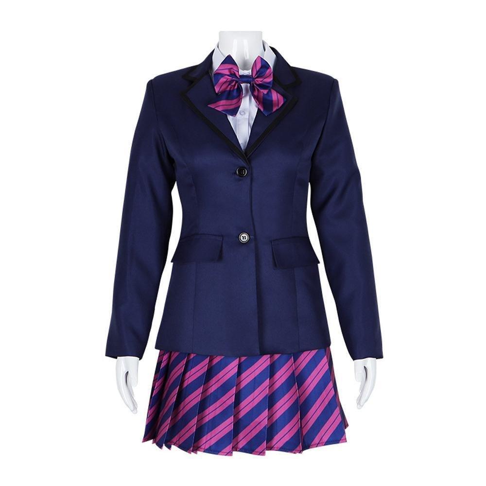 Can't Communicate Uniform Dress Cosplay Costume Skirt Outfit Anime Halloween Shirt Coat with Tie for Women - Pajamasbuy