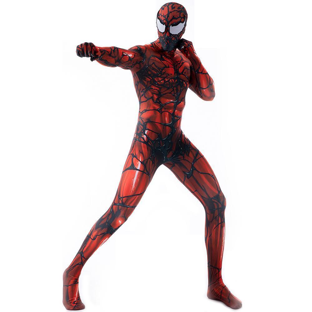 Carnage Red Rubies Venom Spider - Man Costume Cosplay Jumpsuit Superhero Bodysuit Halloween Suit Zentai For Adult Kids - Pajamasbuy