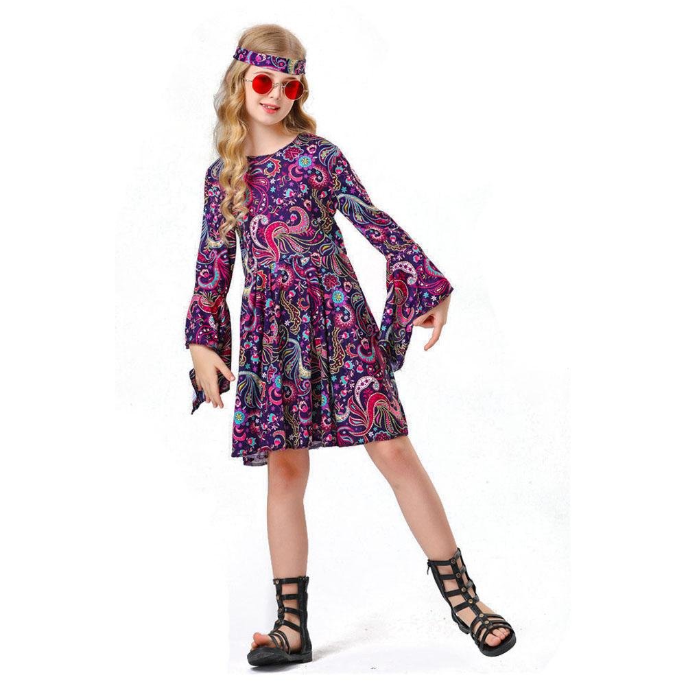 BuyChildren's 70s Retro Disco Hippie Fancy Dress Costumes Country Singer Cosplay Now Cheaper With 3 - 5 Days Ship - PajamasBuy