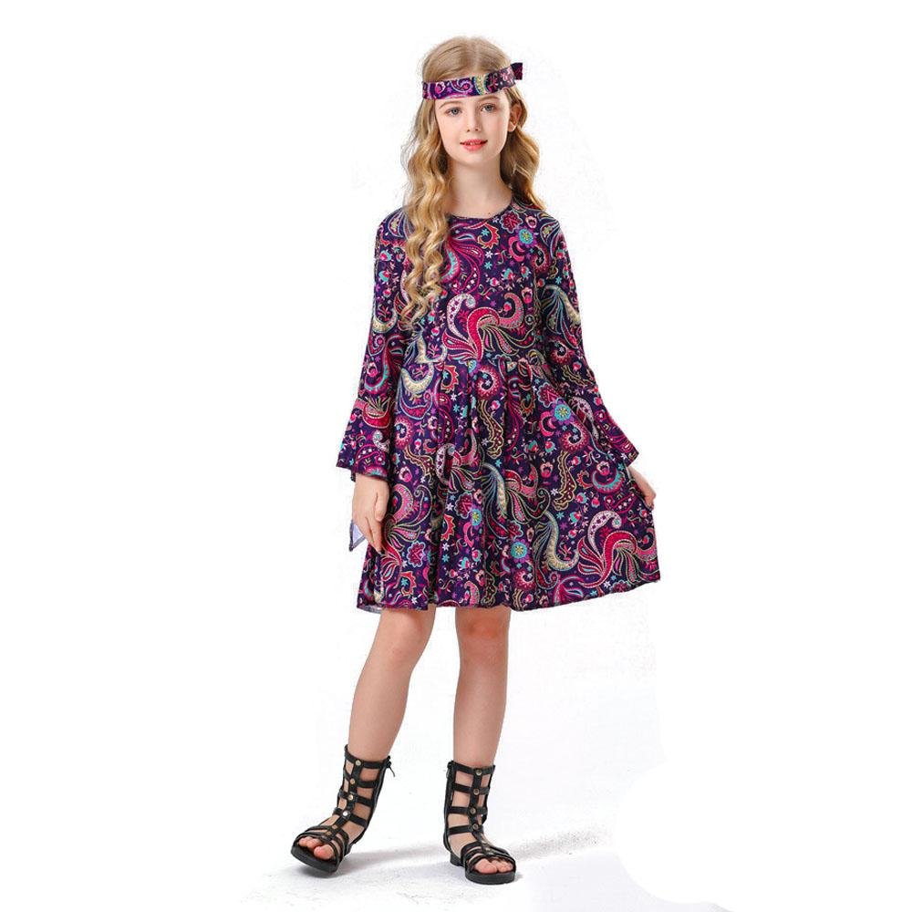 BuyChildren's 70s Retro Disco Hippie Fancy Dress Costumes Country Singer Cosplay Now Cheaper With 3 - 5 Days Ship - PajamasBuy