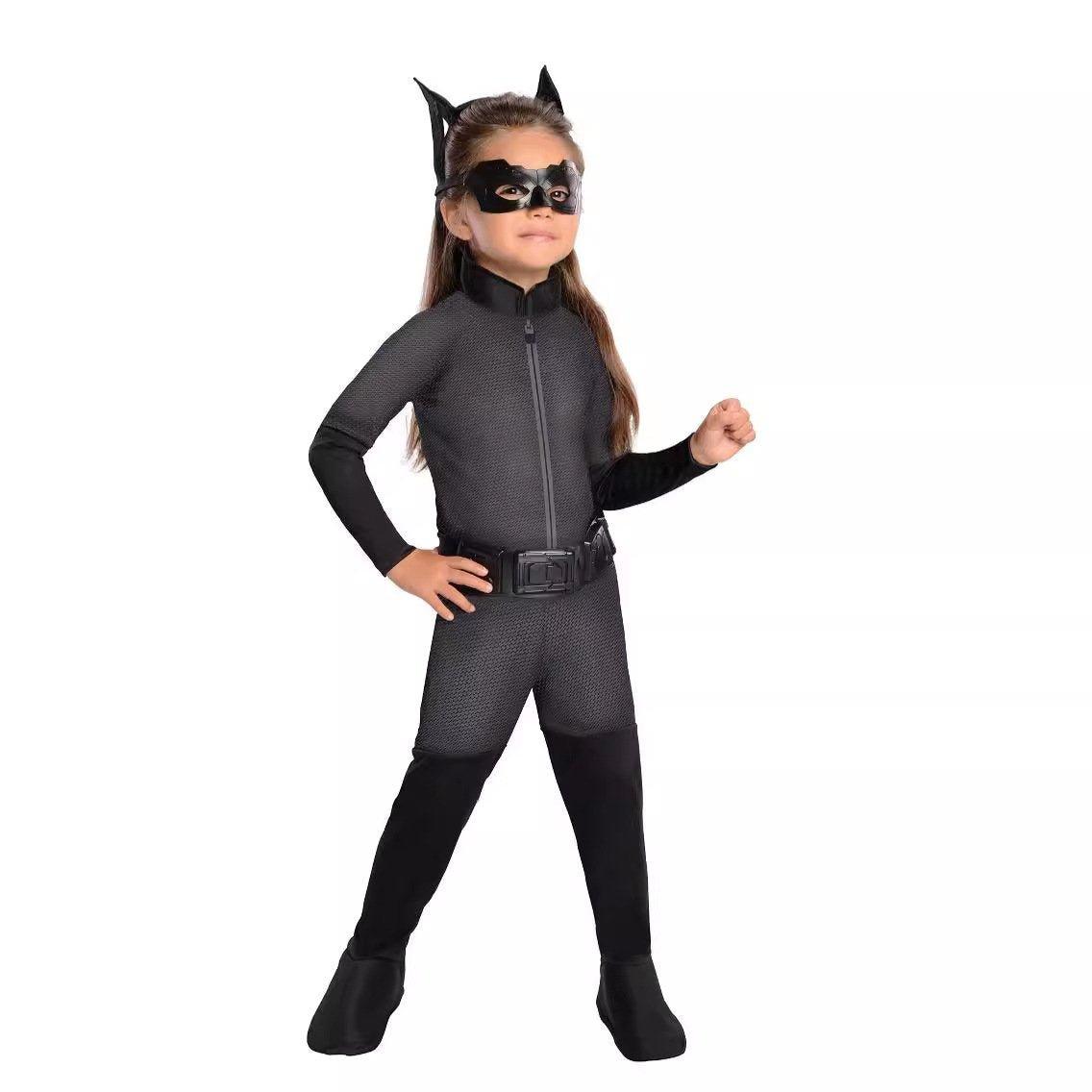 Children's Catwoman Costume Dark Knight 4 - piece set Kids - Pajamasbuy