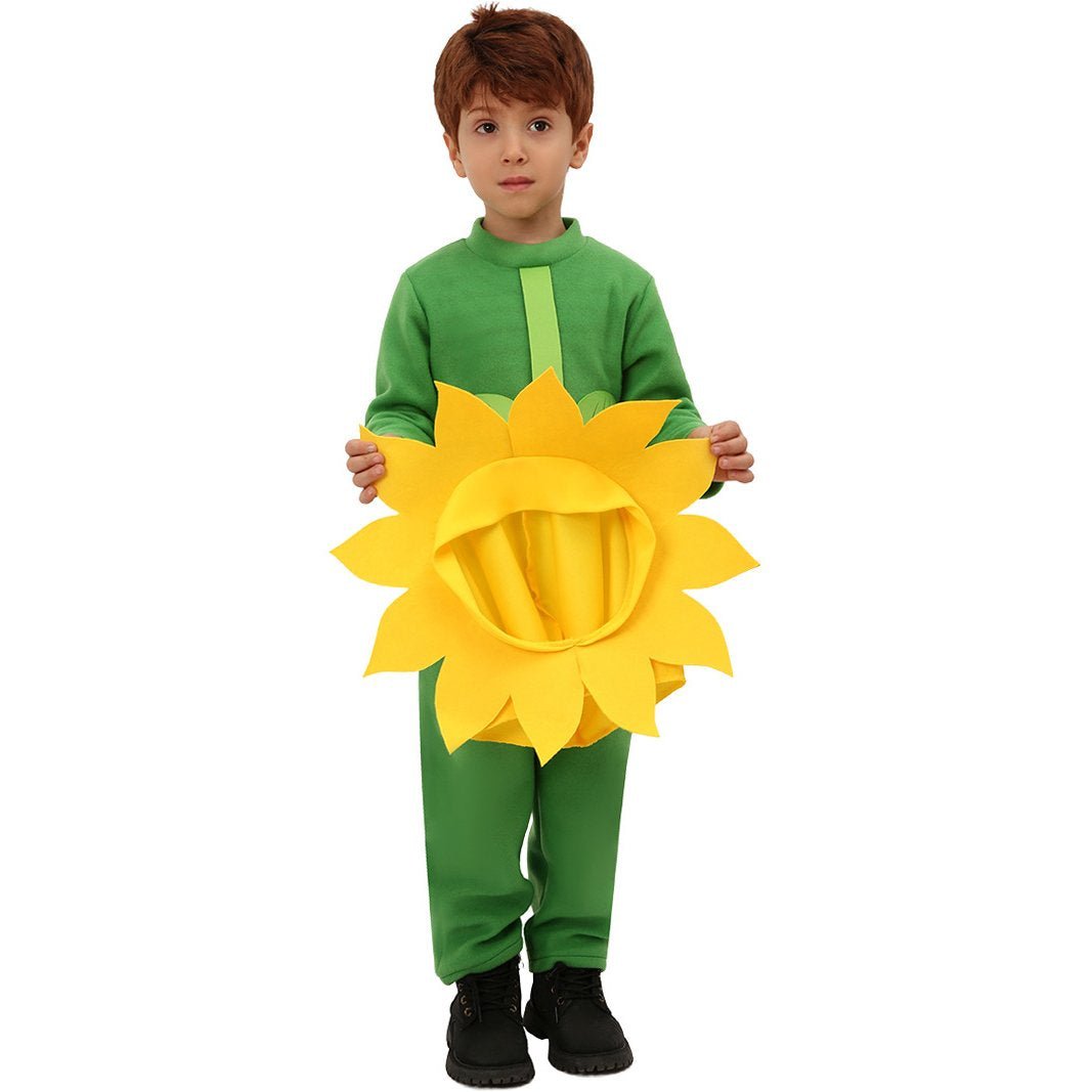 BuyChildren's Day Sun Flower Kids Jumpsuit Stage Party Cosplay Costumes Now Cheaper With 3 - 5 Days Ship - PajamasBuy