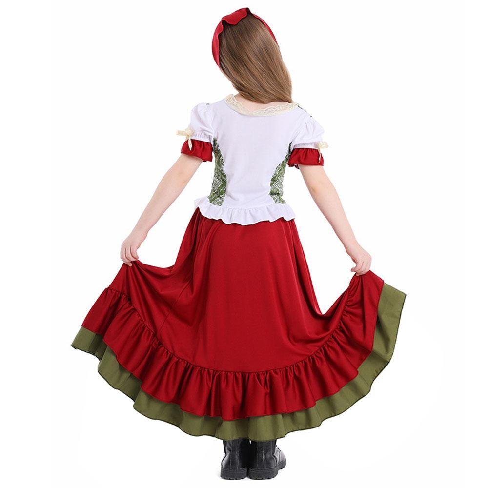 BuyChildren's Farm Oktoberfest Halloween Costume Wine Red Dance Skirt Outfit Now Cheaper With 3 - 5 Days Ship - PajamasBuy