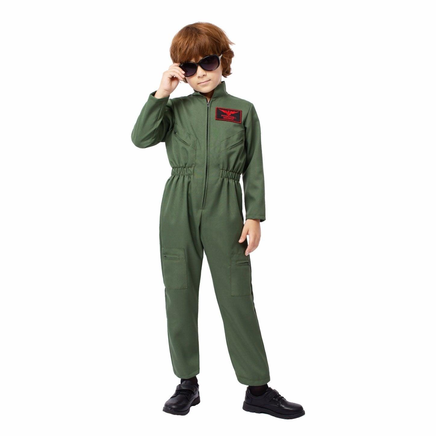 Children's Fighter Pilot Costume Halloween Carnival and Kindergarten Performance Jumpsuit - Pajamasbuy