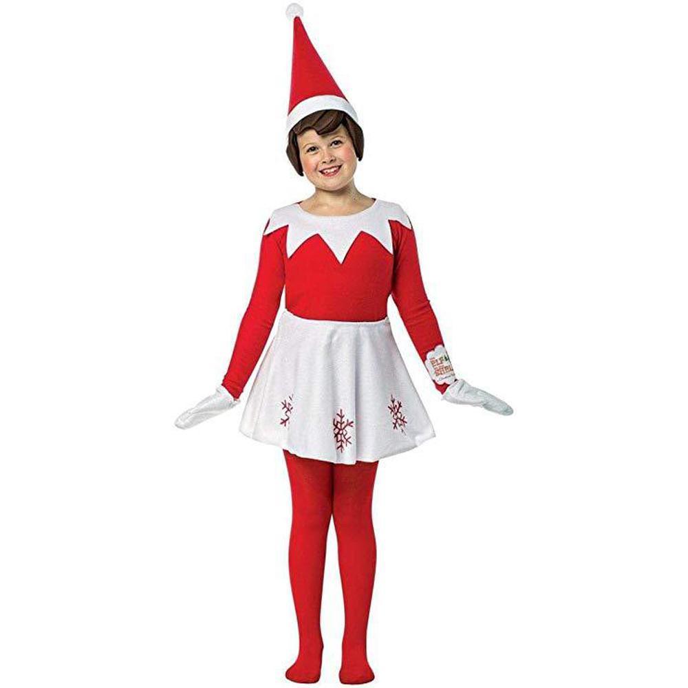 Christmas Costumes for Kids elf on the shelf costume Outfit Party Two Pieces - Pajamasbuy