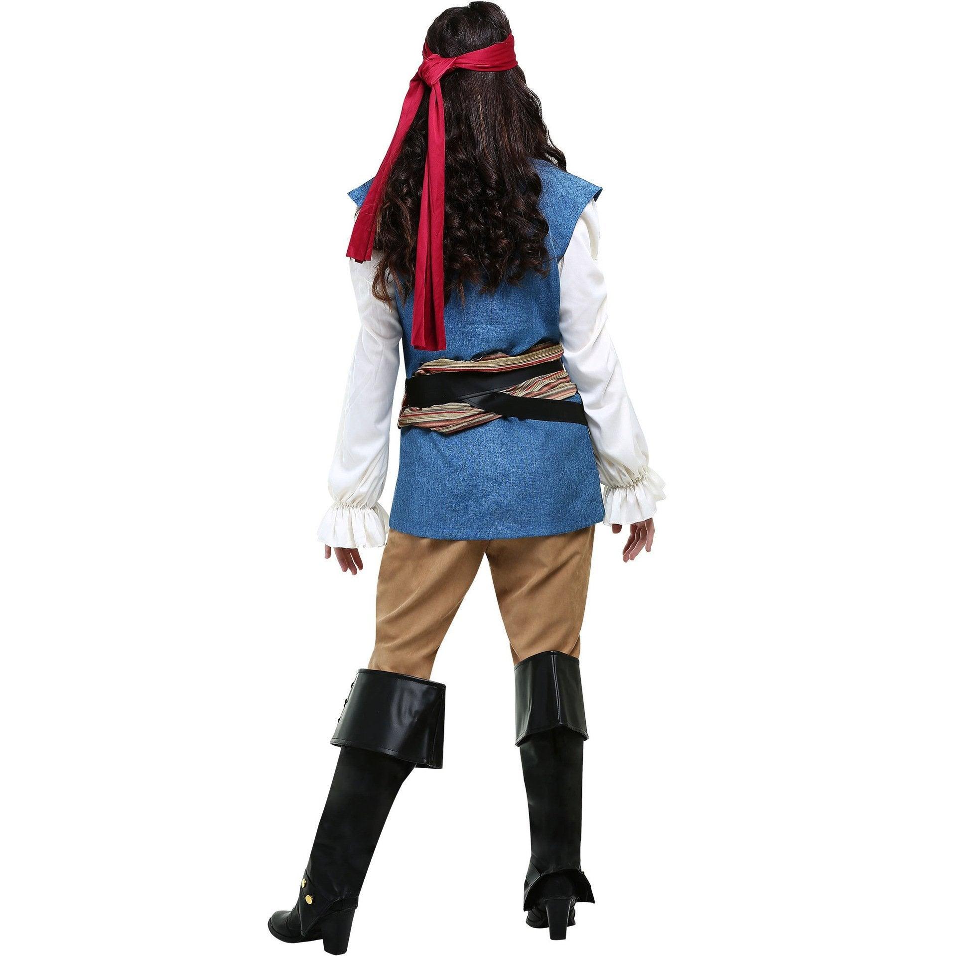 Couples Caribbean Captain Pirate Outfit Cosplay Costumes Fancy Dress Halloween Adult - Pajamasbuy