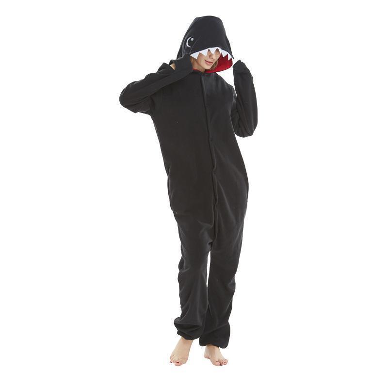 BuyDark Shark Animal Kigurumi Onesies Pajamas For Adult Now Cheaper With 3 - 5 Days Ship - PajamasBuy