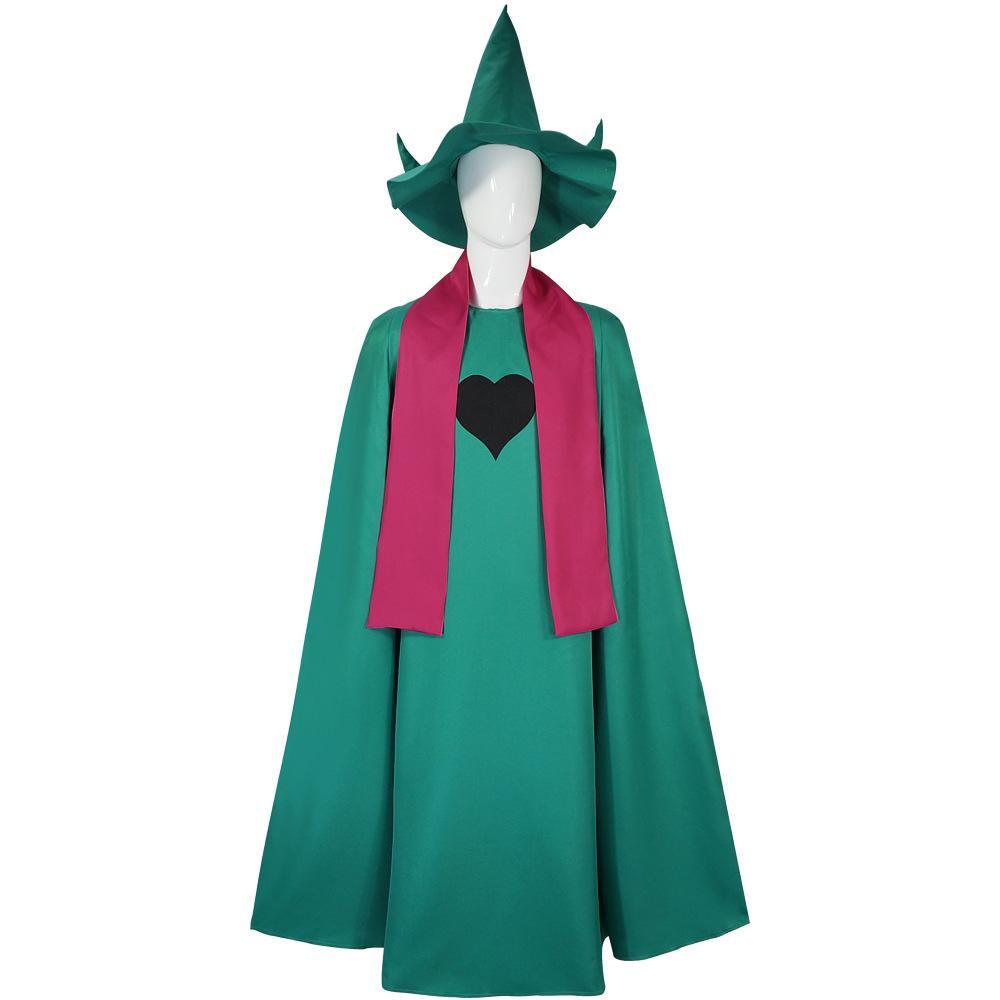 Deltarune Ralsei Cosplay Costume Cape Scarf and Hat Set for Adults - Pajamasbuy