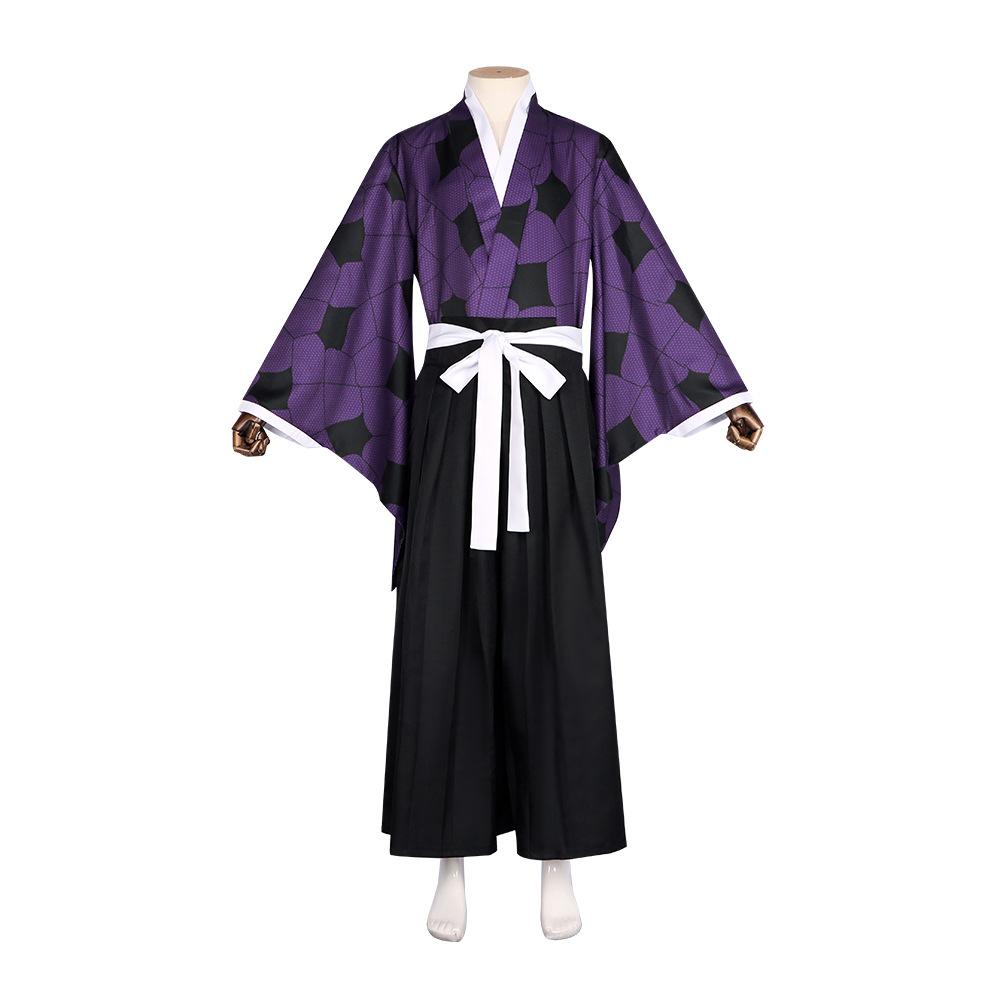 BuyDemon Slayer Kimetsu no Yaiba Kokushibou Kimono Outfits Halloween Cosplay Costume Now Cheaper With 3 - 5 Days Ship - PajamasBuy