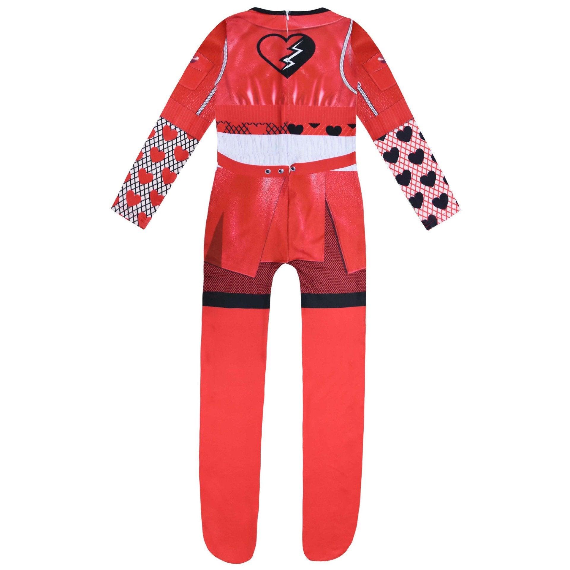 Descendants 4 Queen Of Hearts Red Costume For Girls Kids Halloween - Pajamasbuy