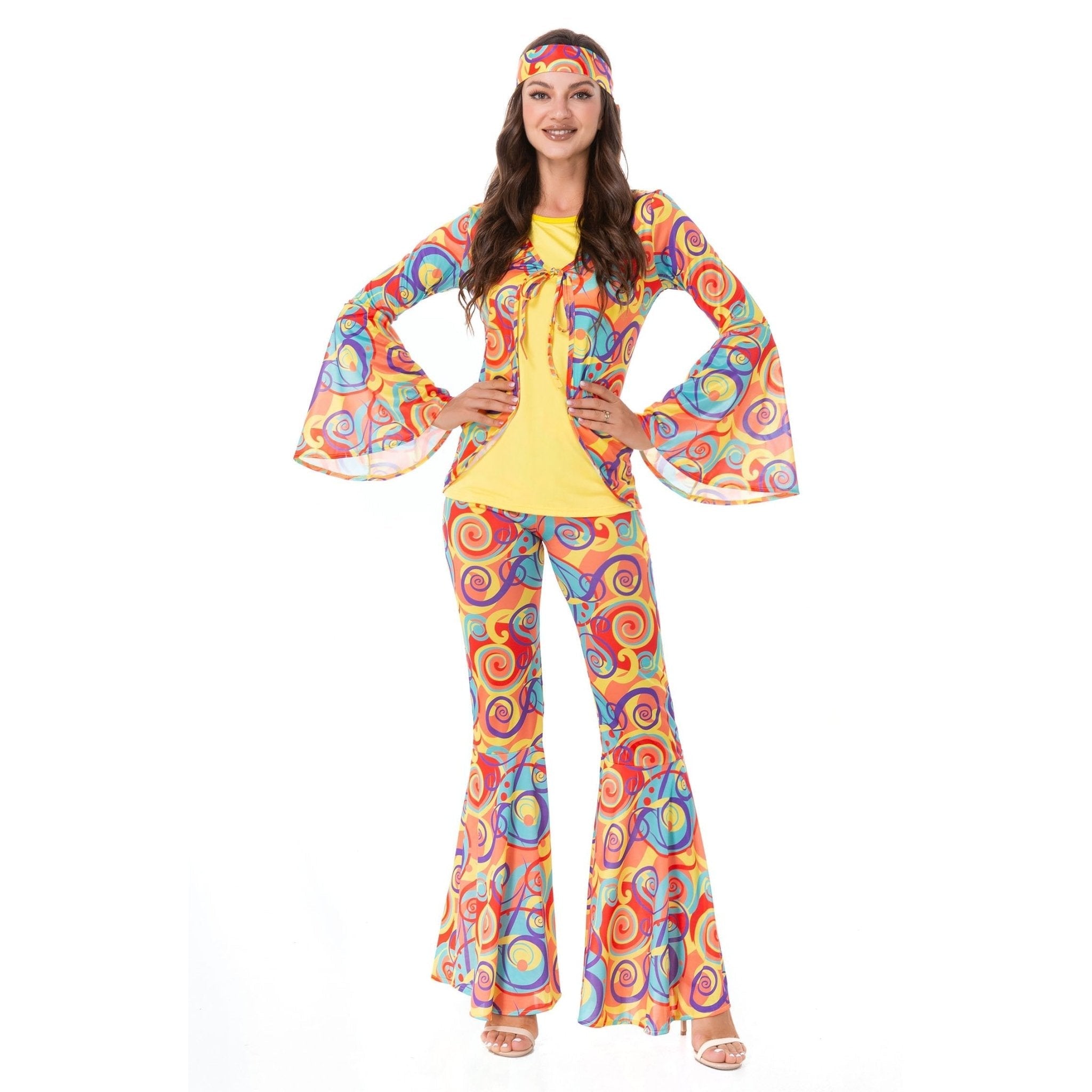 BuyDisco 70s Fancy Dress Retro hip - hop hippie Couple Stage Costumes Halloween Now Cheaper With 3 - 5 Days Ship - PajamasBuy