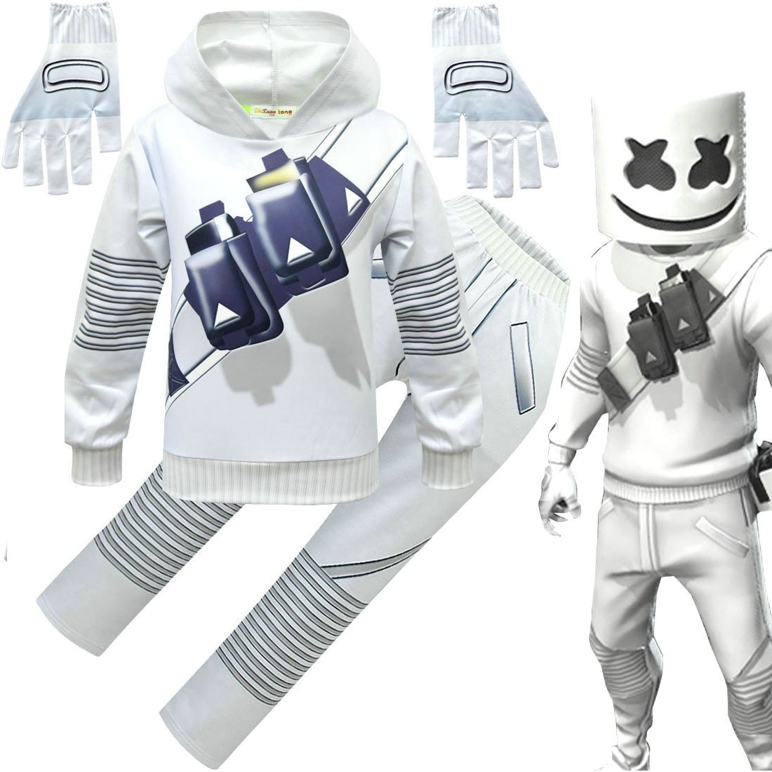 BuyDJ Marshmello Chris Comstock Costume Top Pants Sets for Kids Now Cheaper With 3 - 5 Days Ship - PajamasBuy