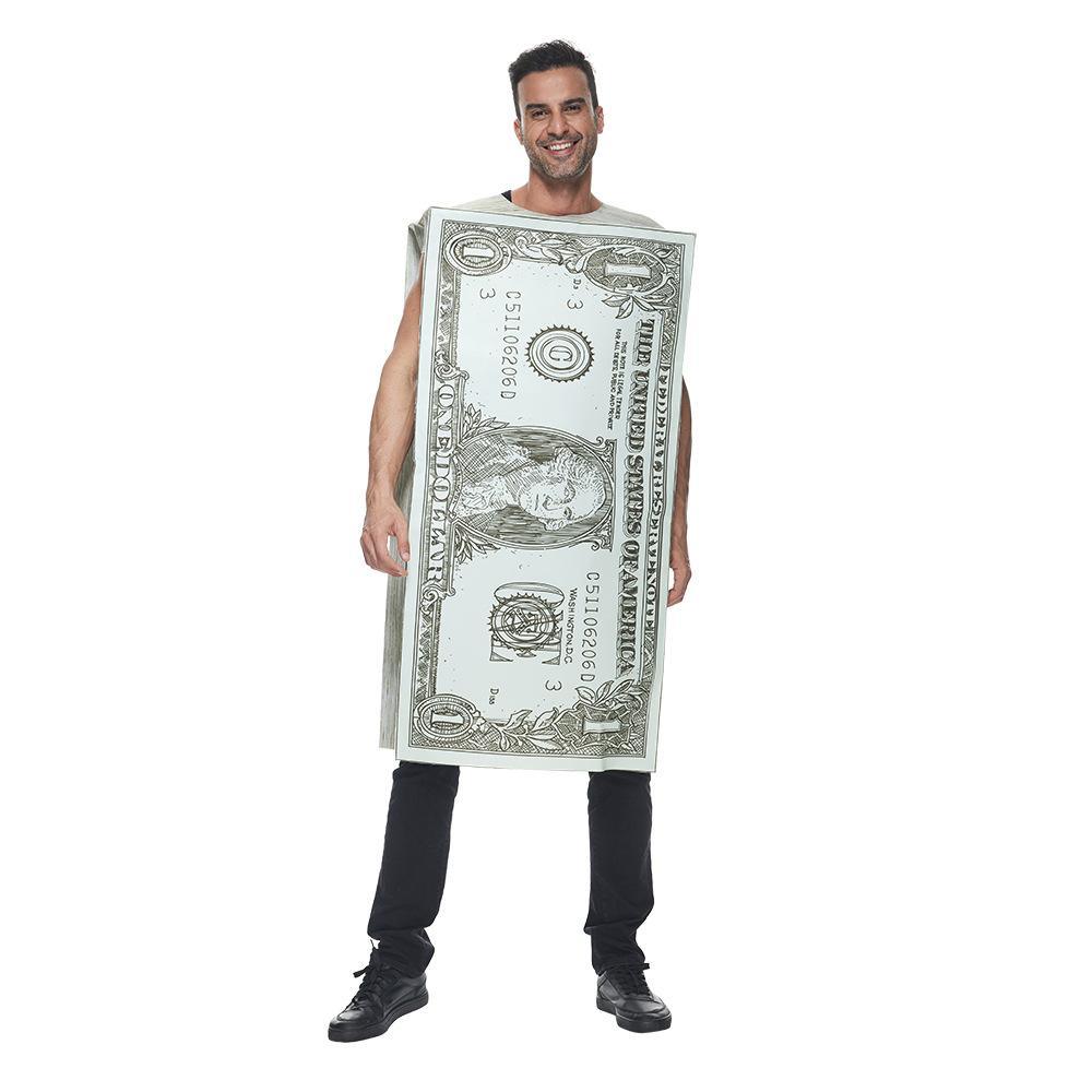 Dollar Costume Halloween Cash Costume Funny Money Maker Adult Men Women - Pajamasbuy