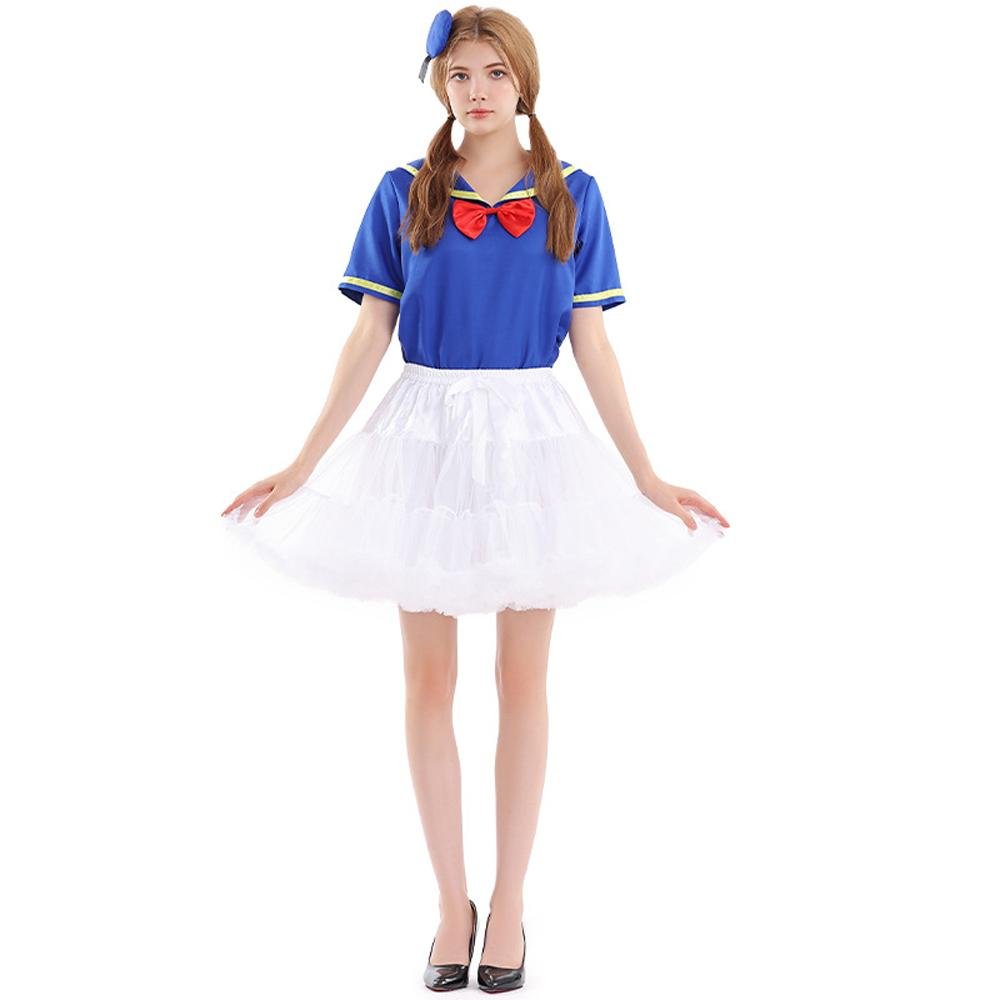 BuyDuck Sailor Skirt Dress Cosplay Costumes Adult Full Set Now Cheaper With 3 - 5 Days Ship - PajamasBuy