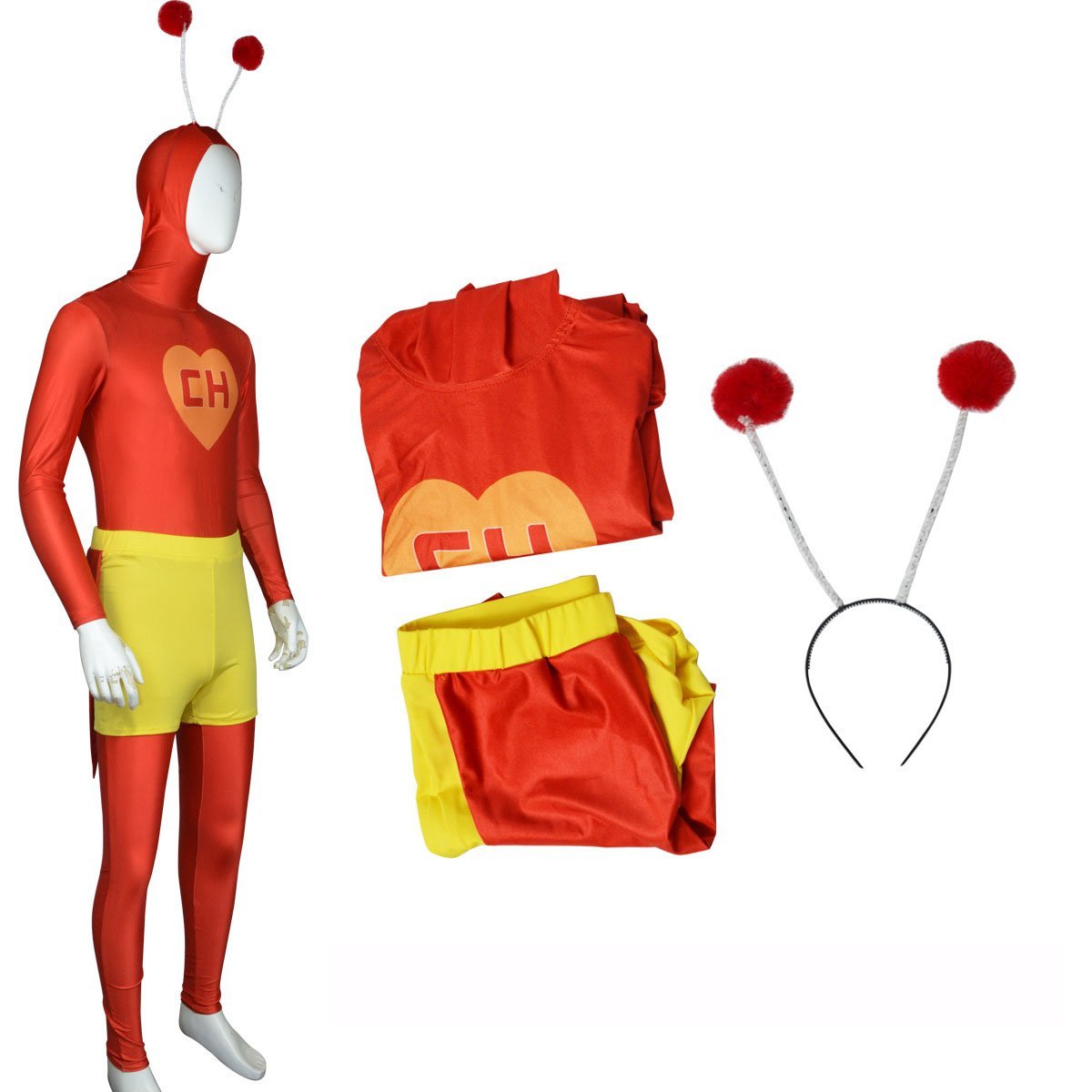 BuyEl Chapulín Colorado Cosplay Costume Chespirito4 The Red Grasshopper Now Cheaper With 3 - 5 Days Ship - PajamasBuy