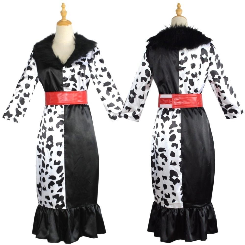 Evil Madame Costume Cruella De Vil cosplay dress 101 Dalmatians - Pajamasbuy