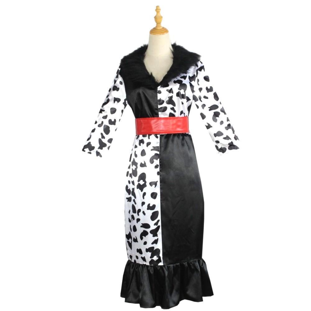 Evil Madame Costume Cruella De Vil cosplay dress 101 Dalmatians - Pajamasbuy