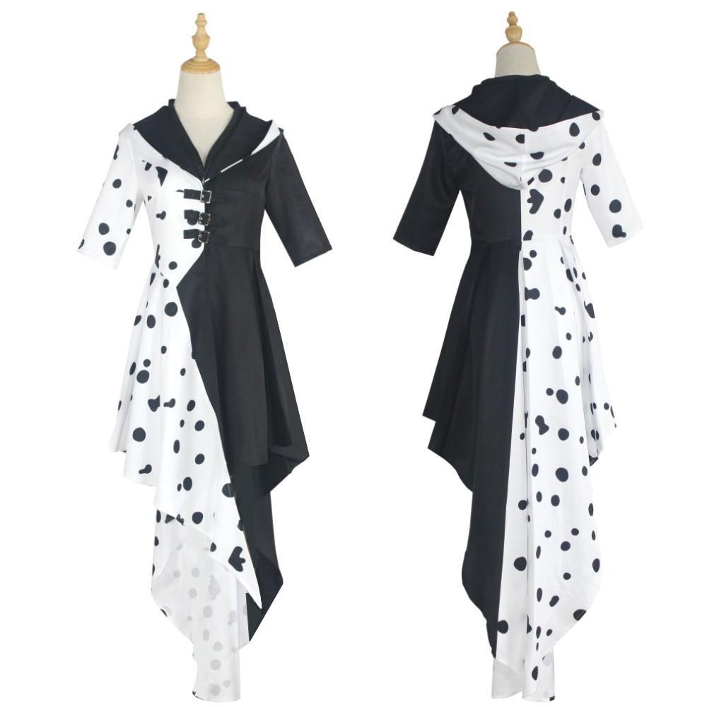 Evil Madame Costume Cruella De Vil cosplay dress 101 Dalmatians - Pajamasbuy