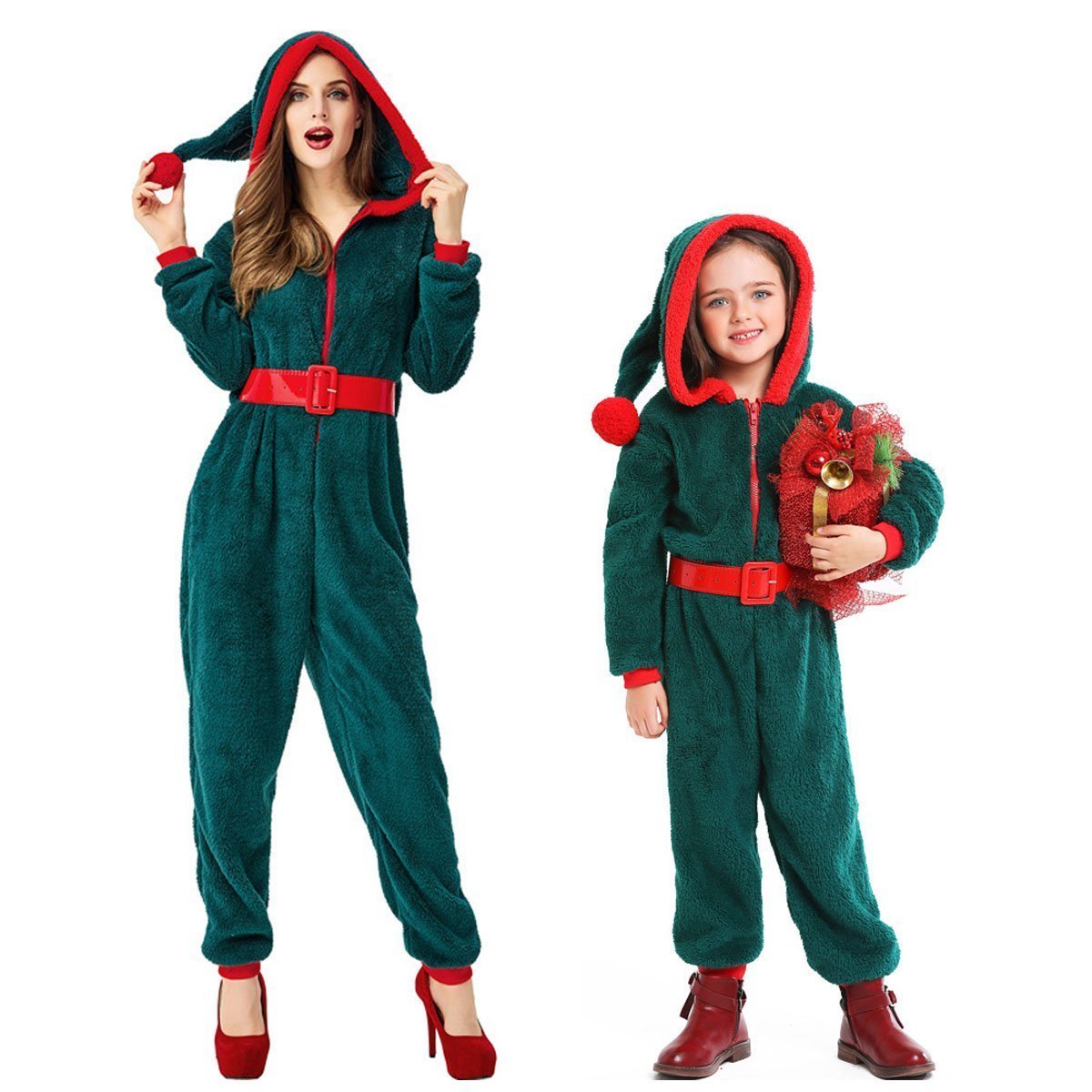 BuyFamily Matching Tree Onesies Green Hooded One - Piece Pajamas Now Cheaper With 3 - 5 Days Ship - PajamasBuy