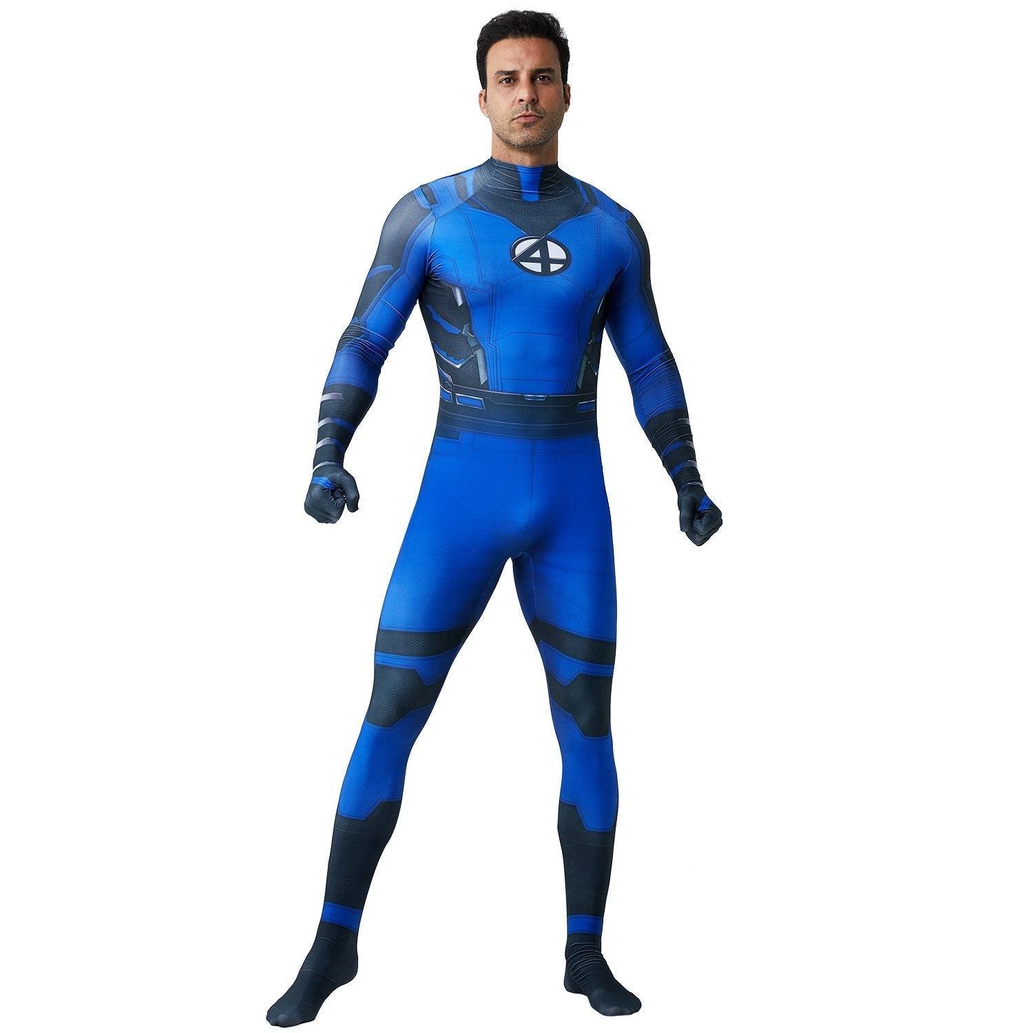 Fantastic Four Mr. Fantastic Reed Richards Cosplay Zentai Costume Suit for Adults and Kids - Pajamasbuy