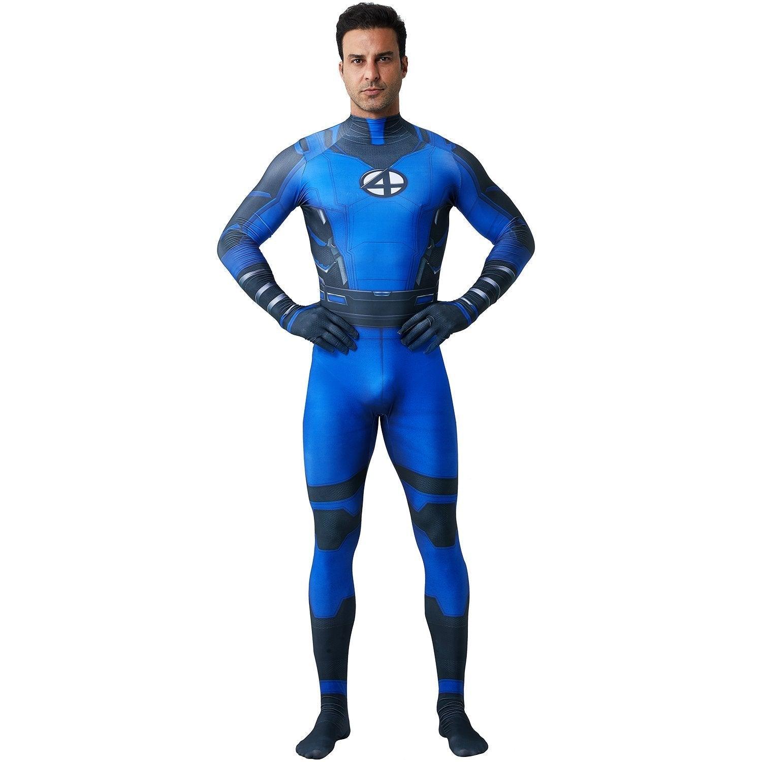 Fantastic Four Mr. Fantastic Reed Richards Cosplay Zentai Costume Suit for Adults and Kids - Pajamasbuy