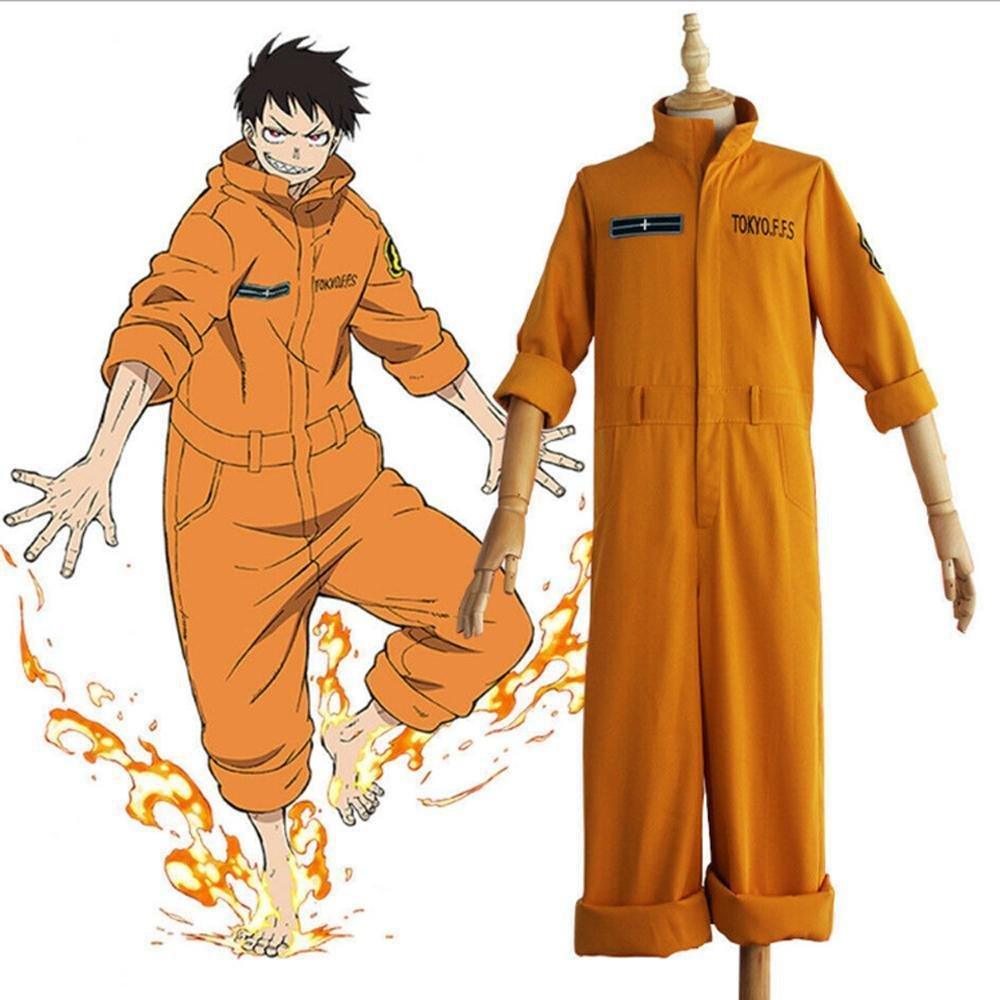 Fire Force Shinra Kusakabe Cosplay Costumes Anime Uniform Halloween Suit Outfit Sets Dress Up For Adults - Pajamasbuy