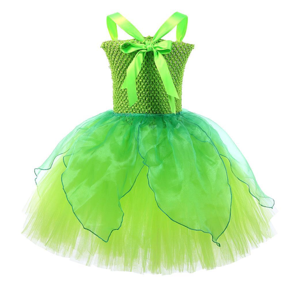 Forest elf Girls Fairy Costume with Butterfly Wings Set Tutu Wand and Halo Headband - Pajamasbuy