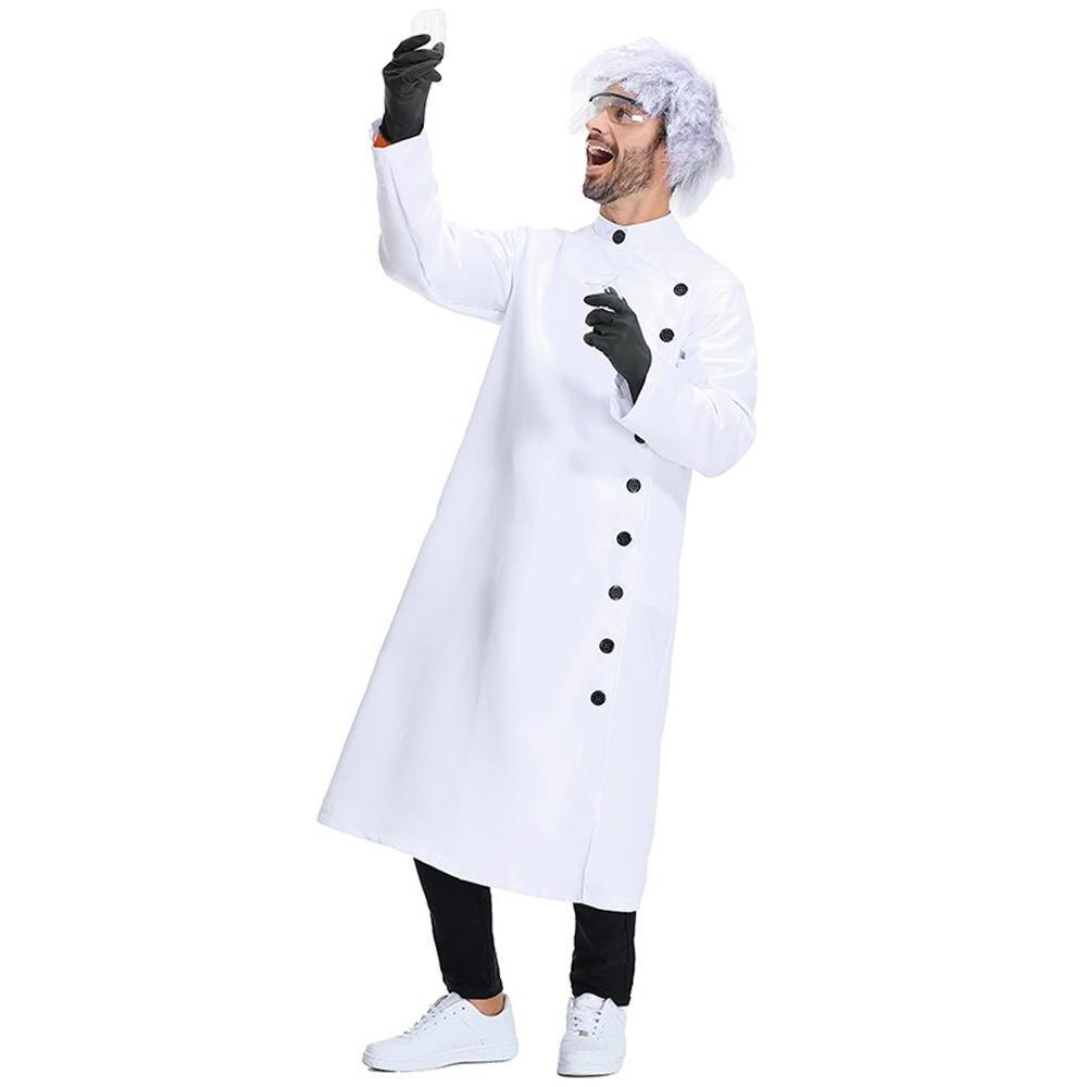 Frankenstein Mad scientist Professional Lab Coat Halloween Party Cosplay Set - Pajamasbuy