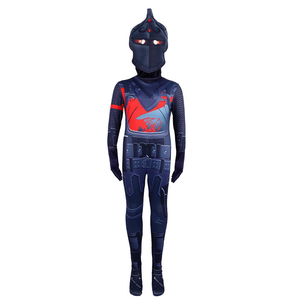 BuyGame Fortnite Black Knight Kids Jumpsuit Outfit Carnival Suit Cosplay Costume Now Cheaper With 3 - 5 Days Ship - PajamasBuy