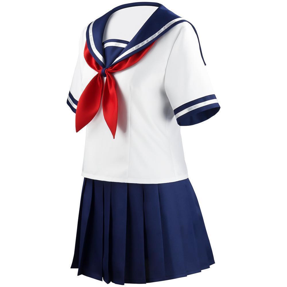 Game Yandere Simulator Cosplay Costume Uniform JK School Uniform Outfit Sailor Suit T-shirt Skirt for Women - Pajamasbuy