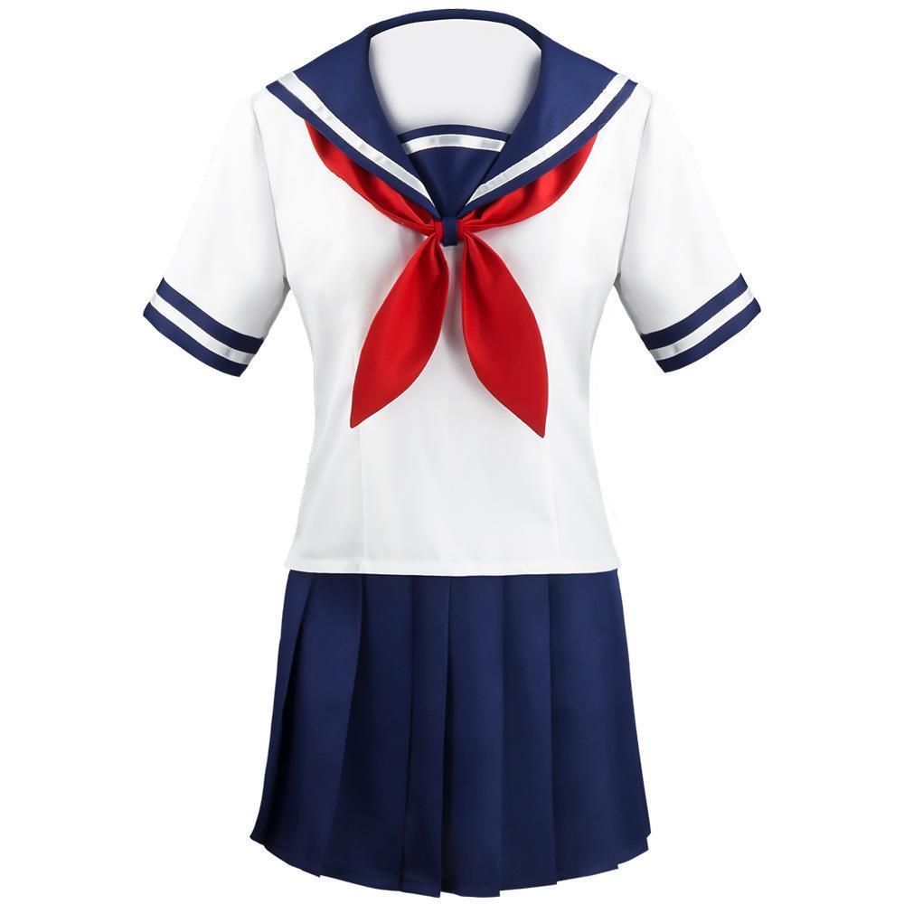 BuyGame Yandere Simulator Cosplay Costume Uniform JK School Uniform Outfit Sailor Suit T - shirt Skirt for Women Now Cheaper With 3 - 5 Days Ship - PajamasBuy