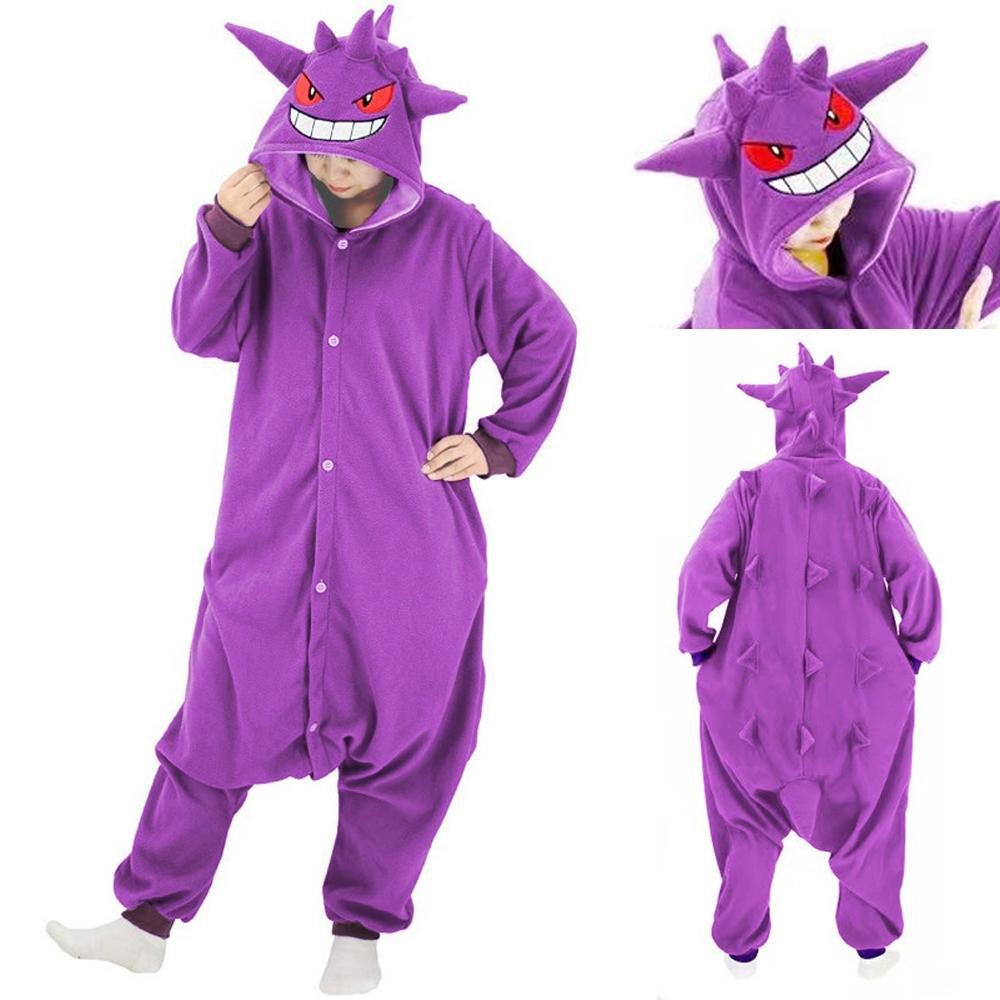 BuyGengar Kigurumi Onesies Pokemon Pajamas Pyjamas Halloween Jumpsuit Costume SAZAC Now Cheaper With 3 - 5 Days Ship - PajamasBuy