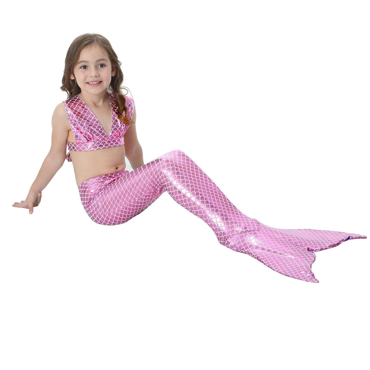 BuyGirl Kids Mermaid Tail Swimwear Bikini Set Bathing Suit Fancy Costume Now Cheaper With 3 - 5 Days Ship - PajamasBuy