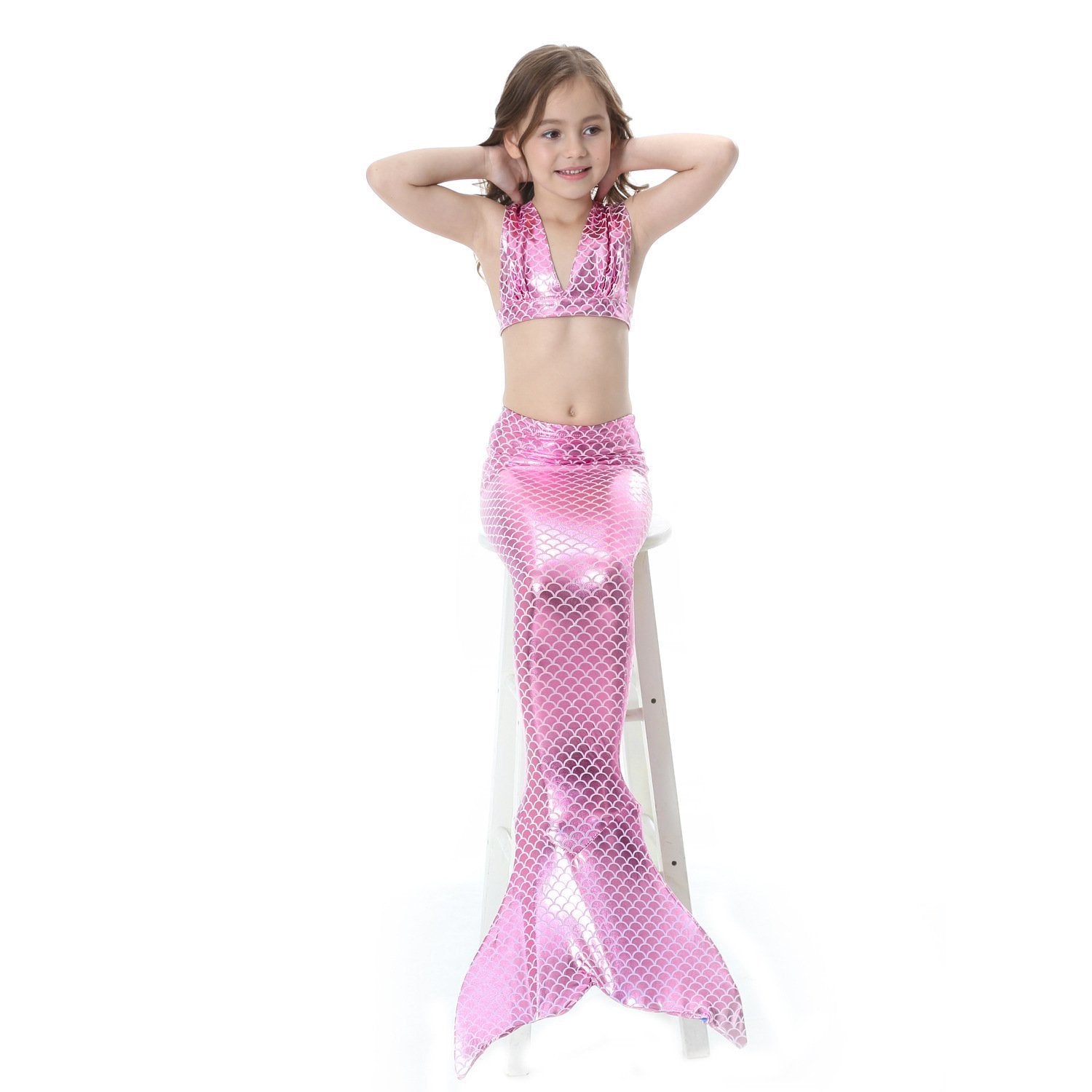 BuyGirl Kids Mermaid Tail Swimwear Bikini Set Bathing Suit Fancy Costume Now Cheaper With 3 - 5 Days Ship - PajamasBuy