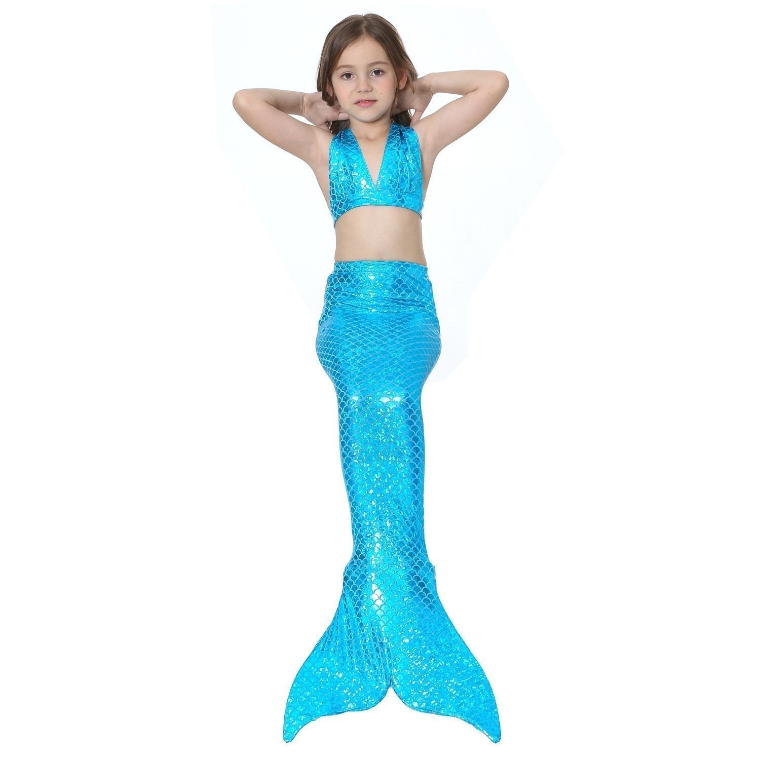 BuyGirl Kids Mermaid Tail Swimwear Bikini Set Bathing Suit Fancy Costume Now Cheaper With 3 - 5 Days Ship - PajamasBuy