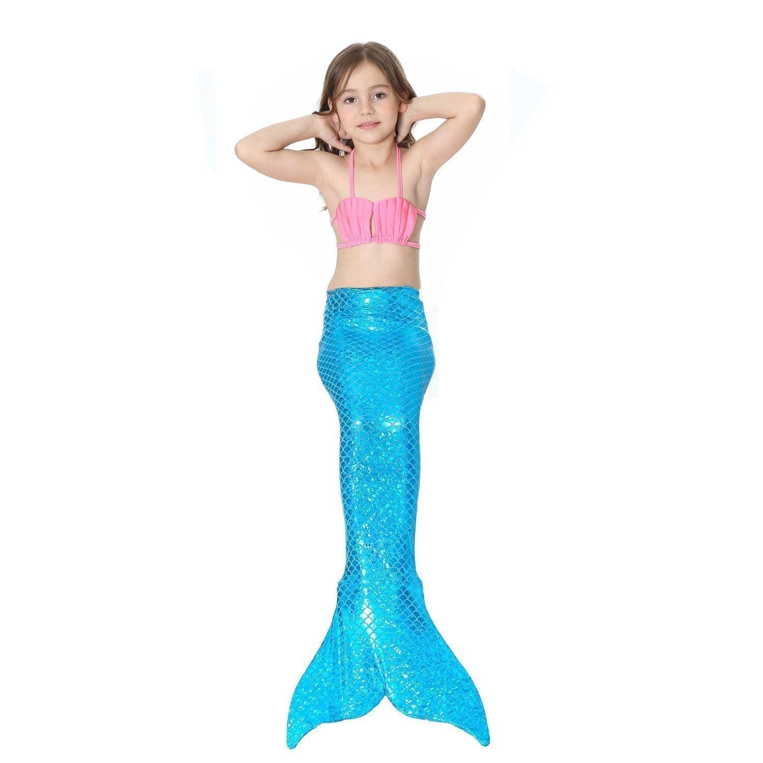 Girls Kids Mermaid Tail Swimwear Bikini Set Swimsuit Swimming Costume - Pajamasbuy