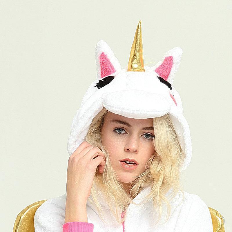 BuyGold Winged Unicorns Kigurumi Onesies Pajamas for Adult Now Cheaper With 3 - 5 Days Ship - PajamasBuy