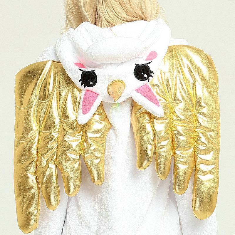 BuyGold Winged Unicorns Kigurumi Onesies Pajamas for Adult Now Cheaper With 3 - 5 Days Ship - PajamasBuy