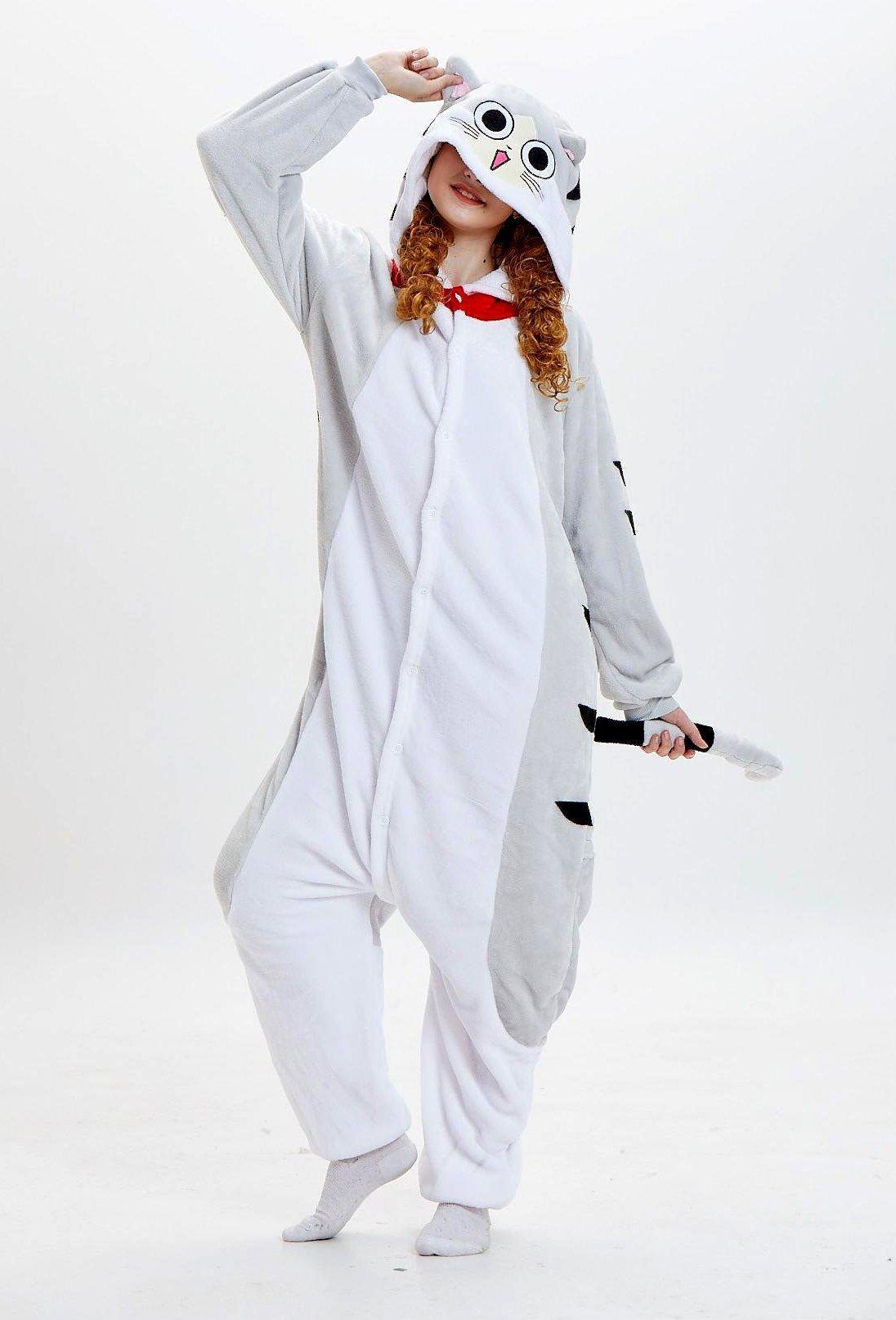 Grey Chi's Cat Onesie Hoodie Unisex Costume Kigurumi Pajamas - Pajamasbuy