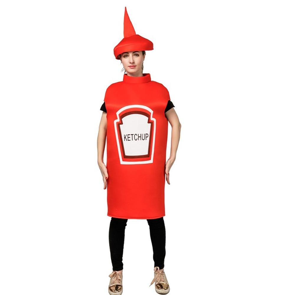 BuyHalloween Adult Couples Mustard Ketchup jumpsuit Costume Cosplay Party Now Cheaper With 3 - 5 Days Ship - PajamasBuy