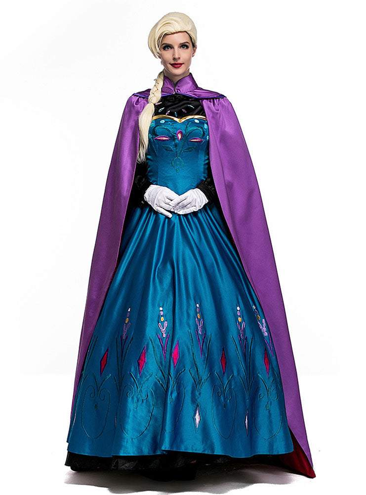 BuyHalloween Adult Snow Queen Anna Cosplay Costume Dress Now Cheaper With 3 - 5 Days Ship - PajamasBuy