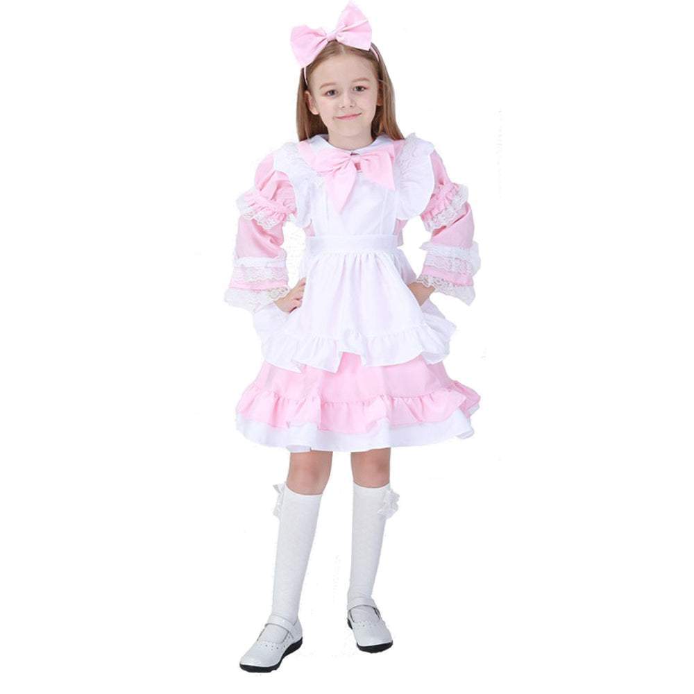 BuyHalloween Alice Dress Girl's Princess Costume Maid Dress for kids Now Cheaper With 3 - 5 Days Ship - PajamasBuy