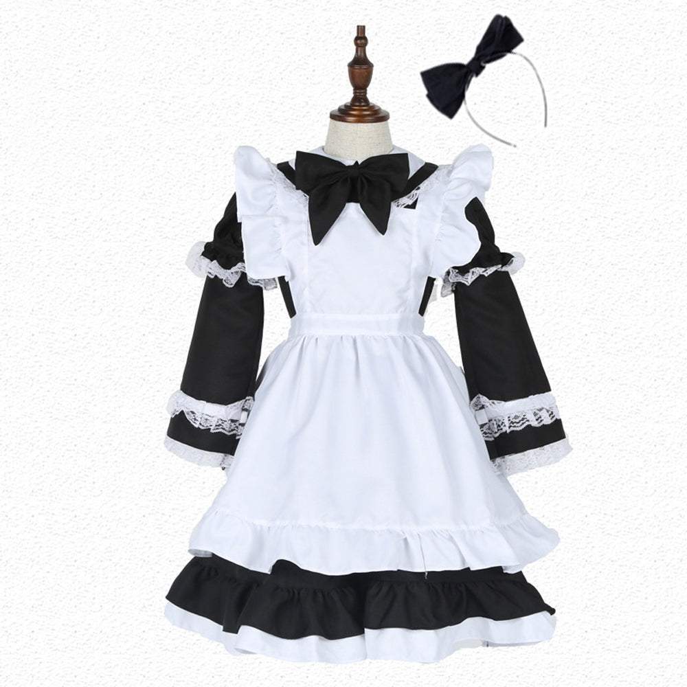 BuyHalloween Alice Dress Girl's Princess Costume Maid Dress for kids Now Cheaper With 3 - 5 Days Ship - PajamasBuy