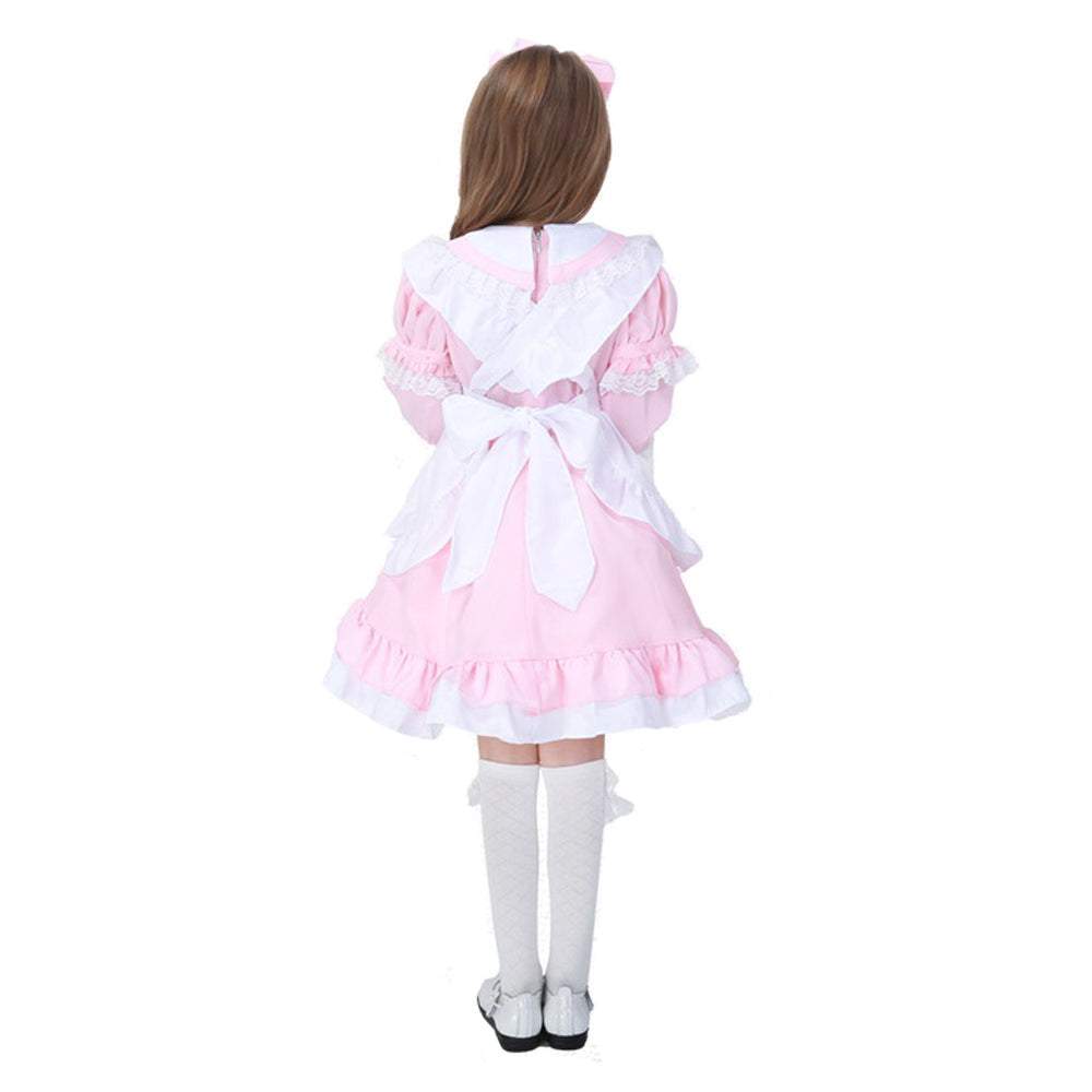 BuyHalloween Alice Dress Girl's Princess Costume Maid Dress for kids Now Cheaper With 3 - 5 Days Ship - PajamasBuy