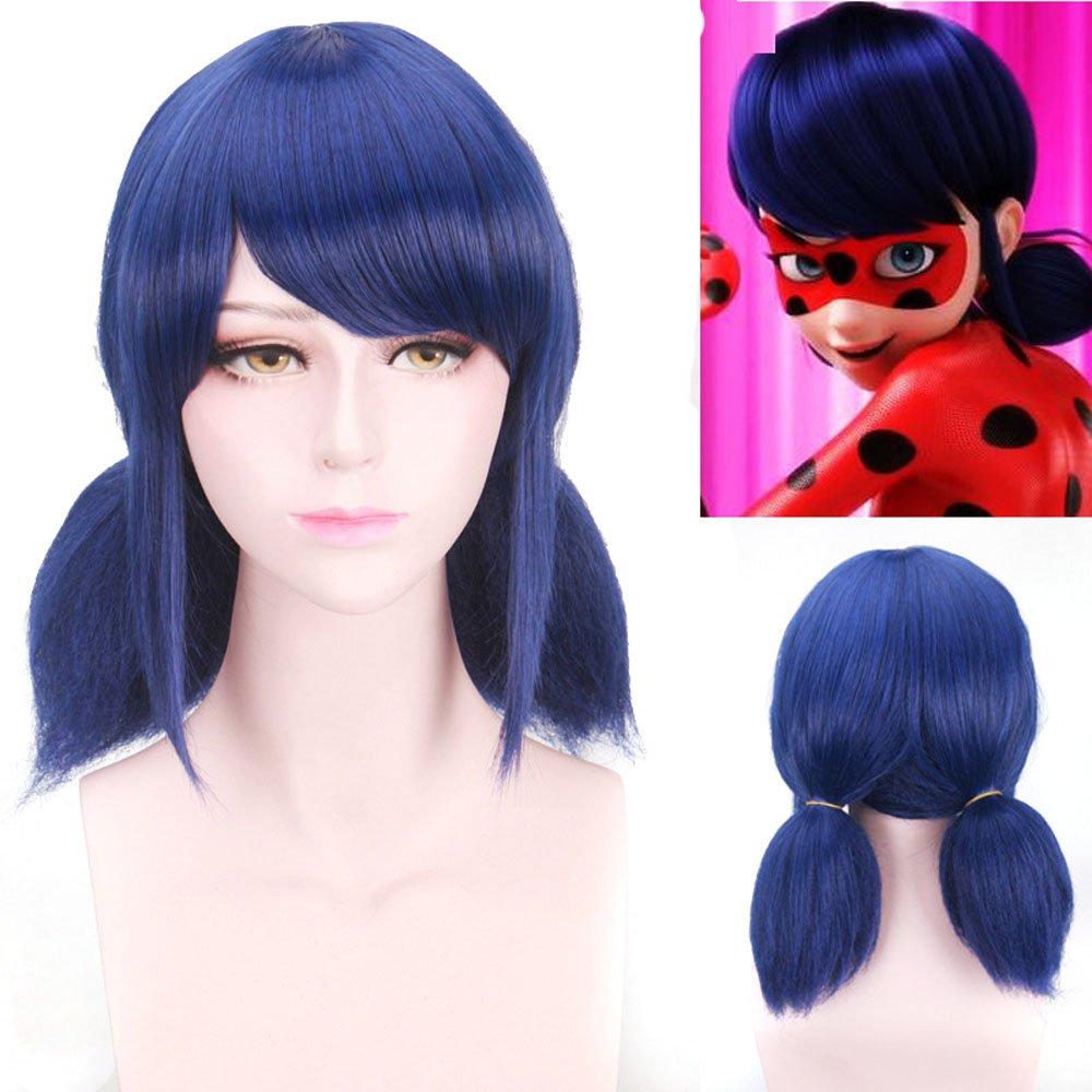 BuyHalloween Miraculous Ladybug Cosplay Blue Double Ponytail Wigs for Girls Now Cheaper With 3 - 5 Days Ship - PajamasBuy