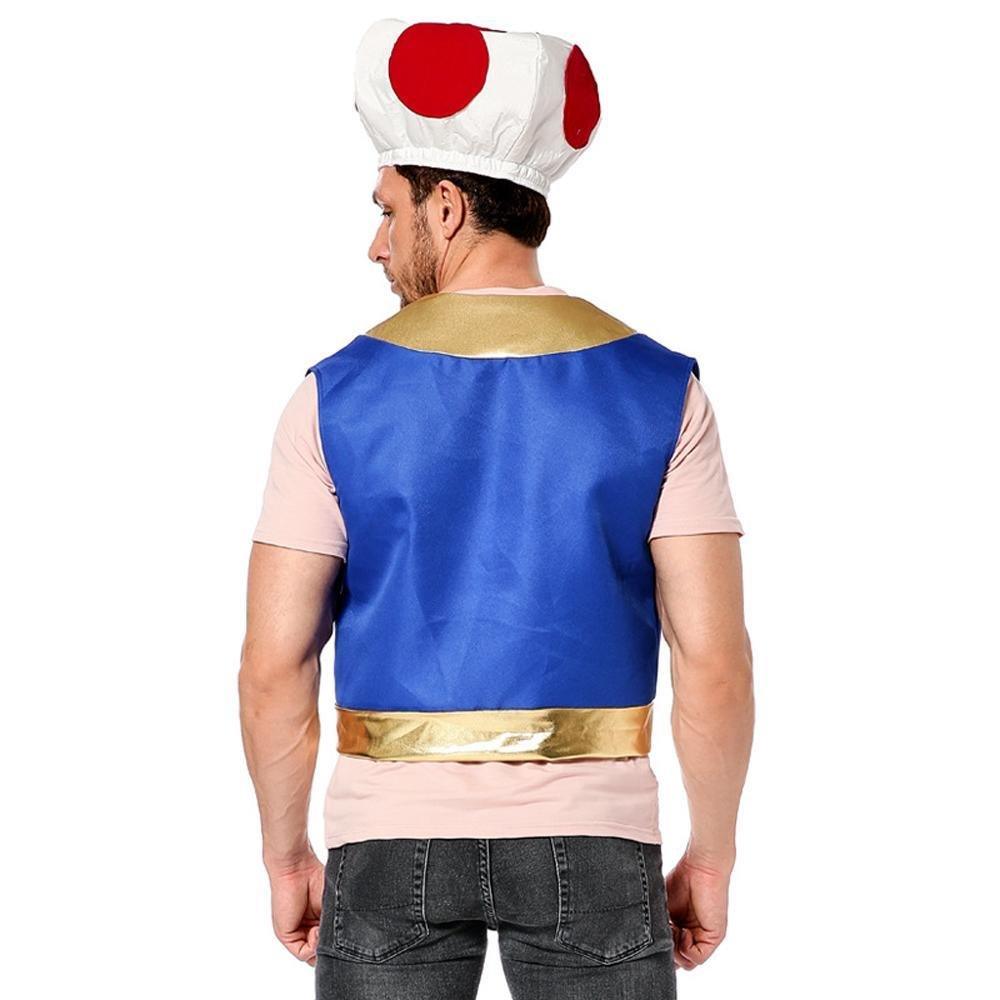 Halloween Mushroom Kingdom Red Dot Mushroom Head Captain Chino Acting Prop Costume - Pajamasbuy