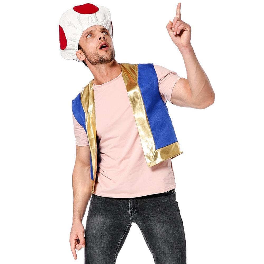 BuyHalloween Mushroom Kingdom Red Dot Mushroom Head Captain Chino Acting Prop Costume Now Cheaper With 3 - 5 Days Ship - PajamasBuy