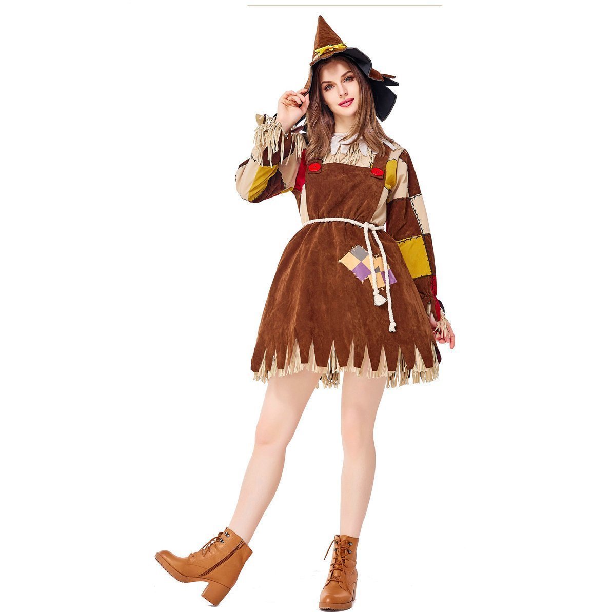 BuyHalloween The Wizard of OZ Scarecrow Dress Cosplay Costume for Women Now Cheaper With 3 - 5 Days Ship - PajamasBuy