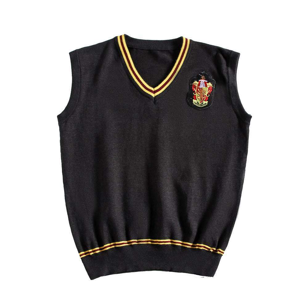 BuyHarry Potter Gryffindor Cosplay Costume Clothing Sweater Vest V - neck Knitted Halloween Outfit Dress Up For Adult Kids Now Cheaper With 3 - 5 Days Ship - PajamasBuy